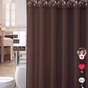 Elegant Brown Shower Curtain